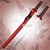 29" Red Wooden Samurai Katana Sword w/ Scabbard Cosplay Video Game Weapons