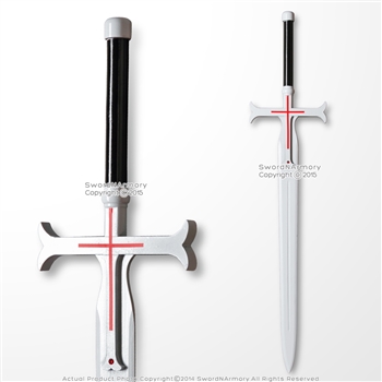 42" Heathcliff Red Cross Knights of Blood Wooden Fantasy Anime Sword Cosplay