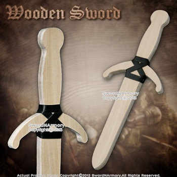 13" Small Wooden Dagger Short Sword Plywood Design for Cosplay Reenactment