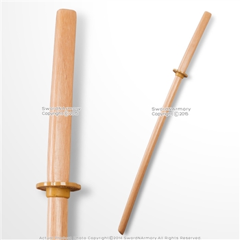 40" Wooden Practice Sword Bokken Bokuto Samurai Katana Size Natural Wood Color