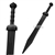 33.5" Ninja Shinobi Polypropylene Training Sword Ninjato with Black Square Guard