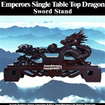 Emperor Table Top Dragon Chinese Sword Stand Poly Resin