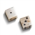 Genuine White Bone Gambling Handmade Roman Dice Inlaid Pips Casino Game Medieval